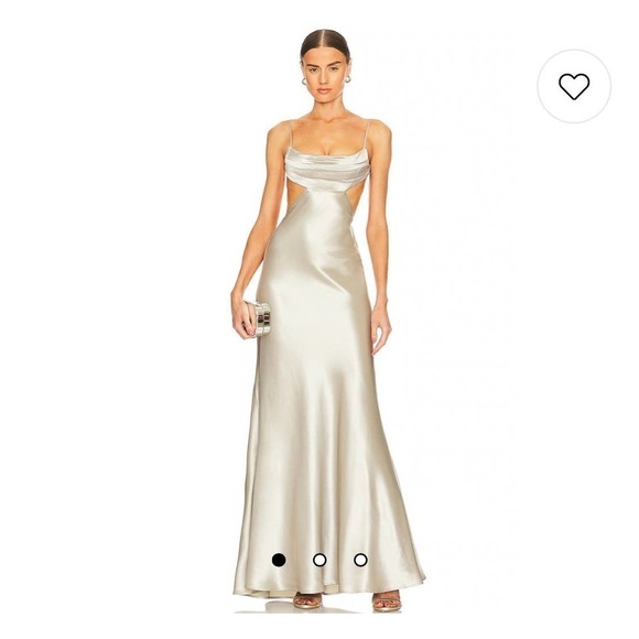 Saulee Backless Cut Out Maxi Dress Sleeveless Adjustable Strap Women Size 2 - Picture 3 of 12